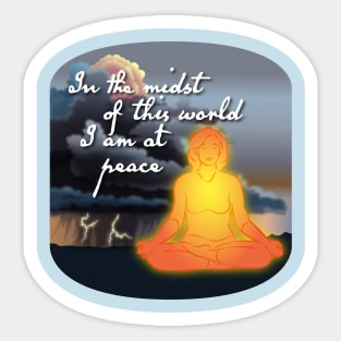 At Peace-woman Sticker